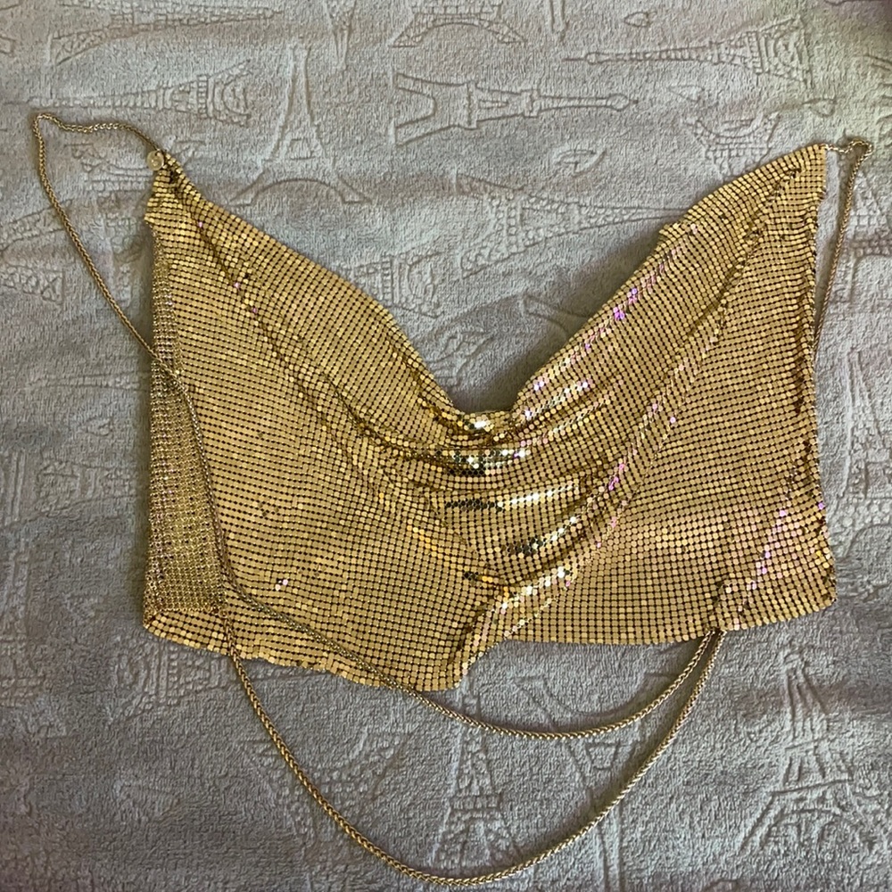 The Naked Tiger Gold Mesh Top